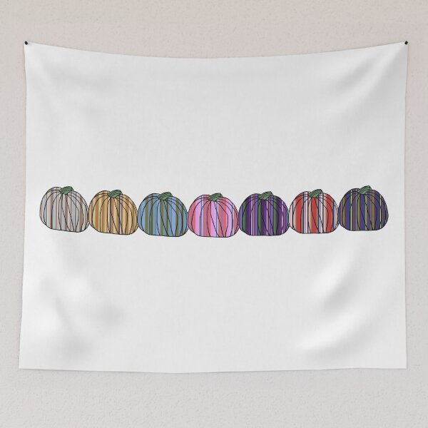 Item preview, Colored Stripes Pumpkin Row designed and sold by ellenhenry.