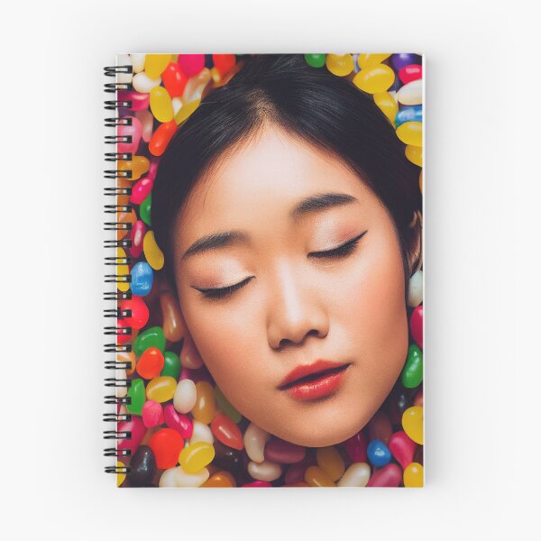Item preview, Portrait Of A Beautiful Woman With Face Surrounded By Colorful Candy – Midjourney Art– Midjourney Art designed and sold by MadeByRobots.