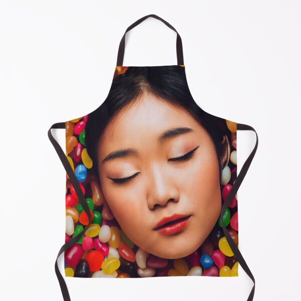 Item preview, Portrait Of A Beautiful Woman With Face Surrounded By Colorful Candy – Midjourney Art– Midjourney Art designed and sold by MadeByRobots.