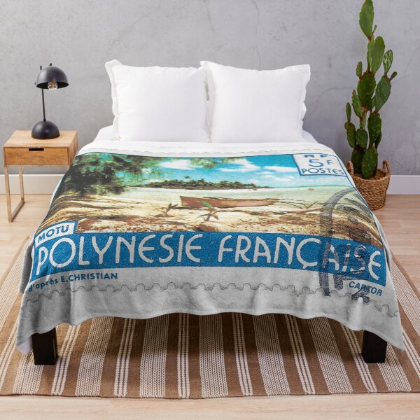 Item preview, Beach in French Polynesia Stamp 5F 1980 designed and sold by yousufi.