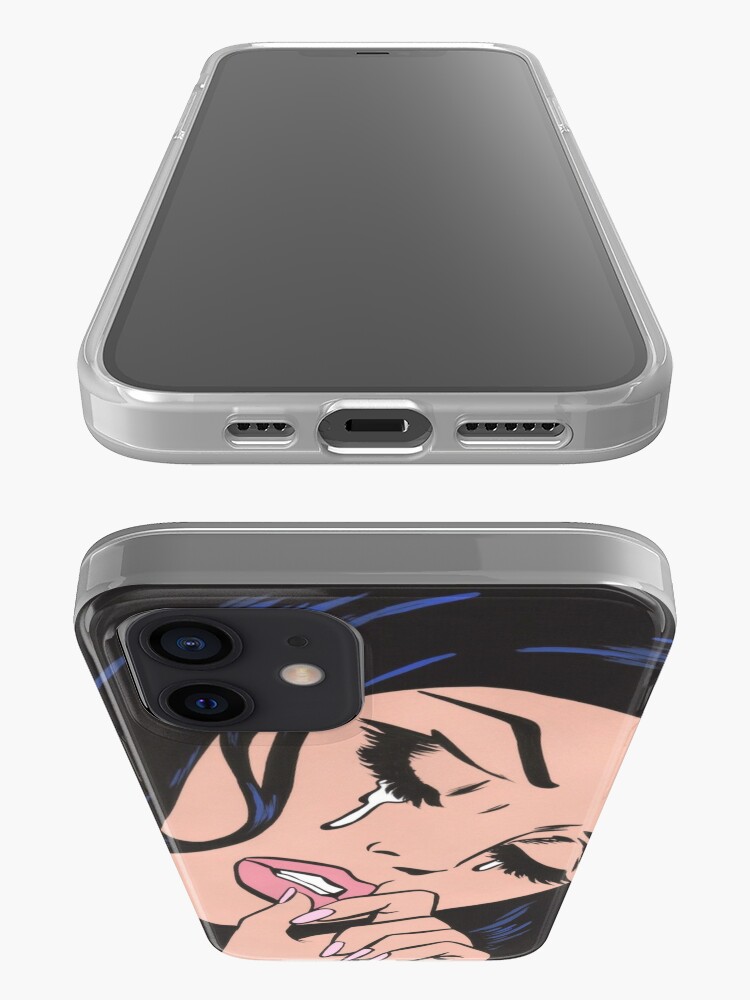 Alternate view of Black Hair Crying Comic Girl iPhone Case