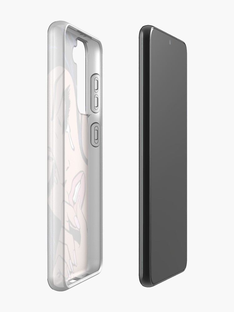 Alternate view of Black Hair Crying Comic Girl Samsung Galaxy Phone Case