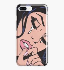 Black Hair Crying Comic Girl iPhone 8 Plus Case