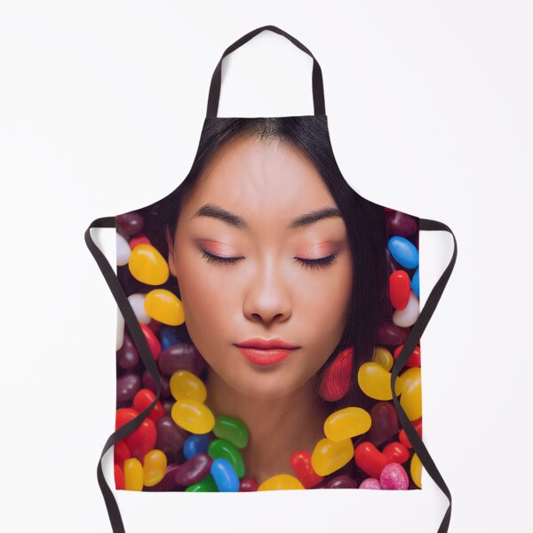 Item preview, Portrait Of A Beautiful Woman With Face Surrounded By Colorful Candy – Midjourney Art– Midjourney Art designed and sold by MadeByRobots.