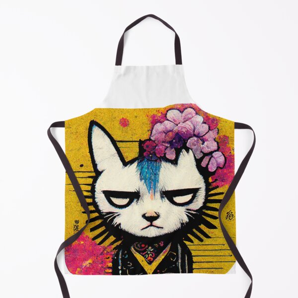 Item preview, white cat rock with flowers on head designed and sold by keyd-studio.