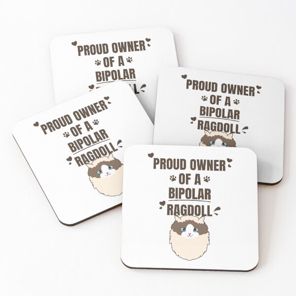 Item preview, Proud Owner of a Bipolar Ragdoll Ver 4 Cute and Funny Ragdoll Cat Quote Text Design designed and sold by thecatcouch.
