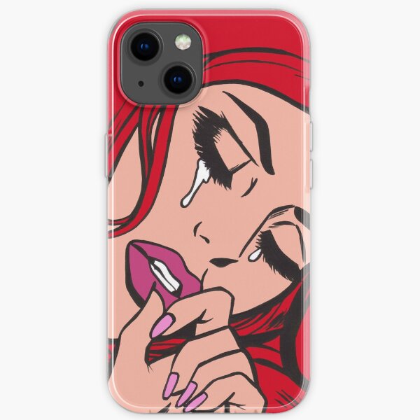 Red Hair Crying Comic Girl iPhone Soft Case