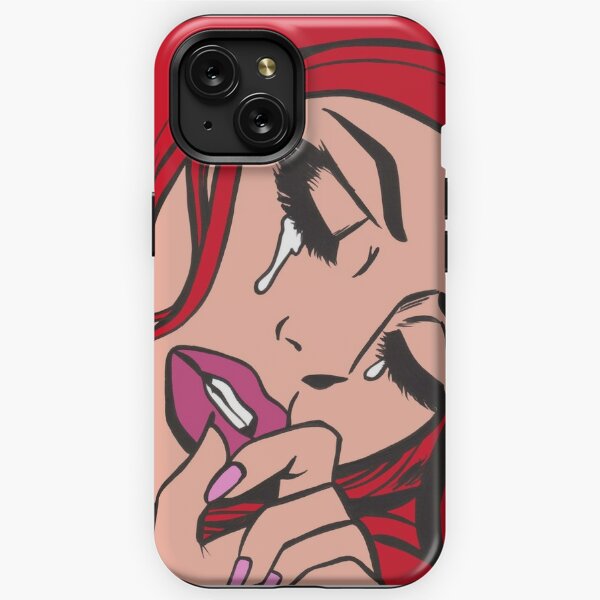 Red Crying Comic Girl iPhone Tough Case