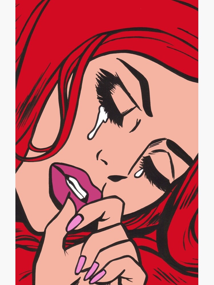 Red Hair Crying Comic Girl by turddemon