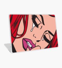 Red Hair Crying Comic Girl Laptop Skin