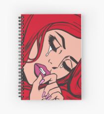 Red Hair Crying Comic Girl Spiral Notebook