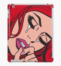 Red Hair Crying Comic Girl iPad Case/Skin
