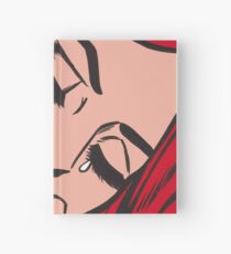 Red Hair Crying Comic Girl Hardcover Journal
