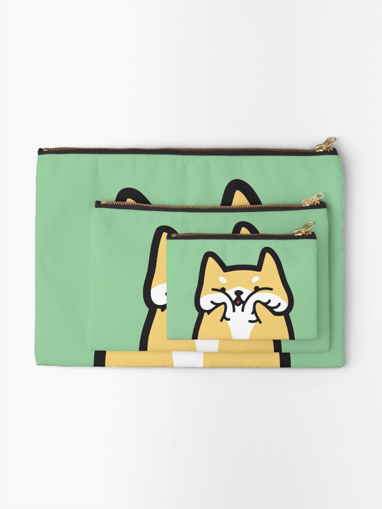 Alternate view of Squishy Face Shiba Inu Zipper Pouch