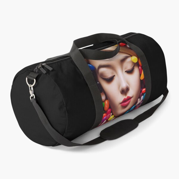 Item preview, Portrait Of A Beautiful Woman With Face Surrounded By Colorful Candy – Midjourney Art– Midjourney Art designed and sold by MadeByRobots.