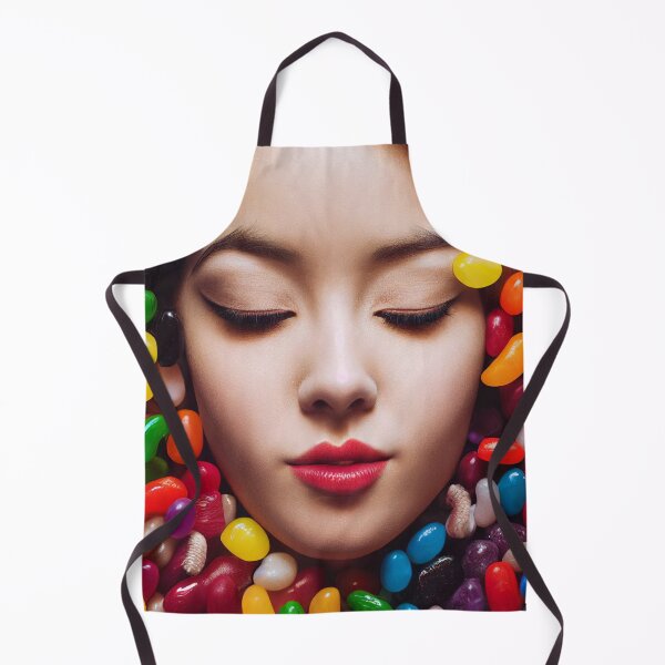 Item preview, Portrait Of A Beautiful Woman With Face Surrounded By Colorful Candy – Midjourney Art– Midjourney Art designed and sold by MadeByRobots.