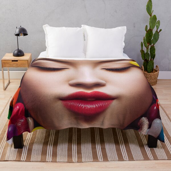 Item preview, Portrait Of A Beautiful Woman With Face Surrounded By Colorful Candy – Midjourney Art– Midjourney Art designed and sold by MadeByRobots.