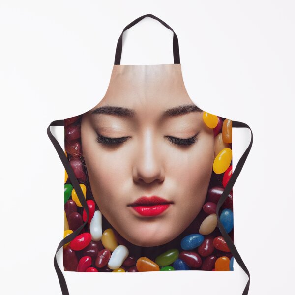 Item preview, Portrait Of A Beautiful Woman With Face Surrounded By Colorful Candy – Midjourney Art– Midjourney Art designed and sold by MadeByRobots.