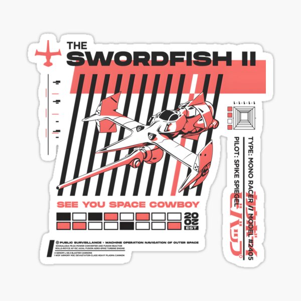Swordfish Sport Fishing Decal 2 Stickers Bogo