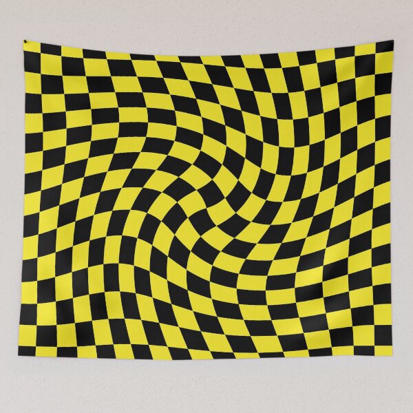 Item preview, Twisted Checkerboard - Yellow and Black designed and sold by Ayoub14.