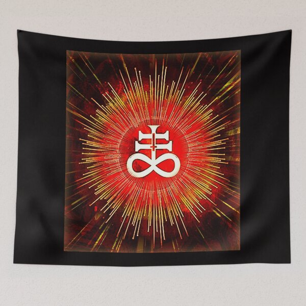 Item preview, 'LEVIATHAN RISING' in red/orange/yellow with Satan's Sigil w/Starburst designed and sold by allthingsbb.