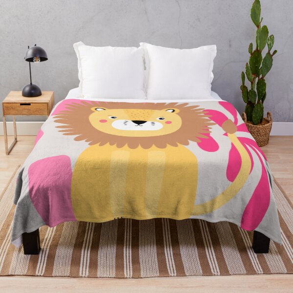 Item preview, Safari de leones - Fondo rosa designed and sold by MatildaRoseArt.