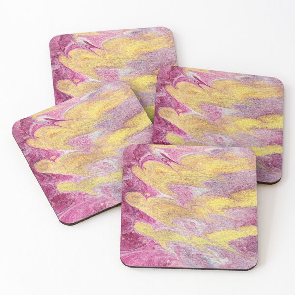 Aperçu de l'œuvre Doux Violet Jaune Marbré créée et vendue par Hilomind.