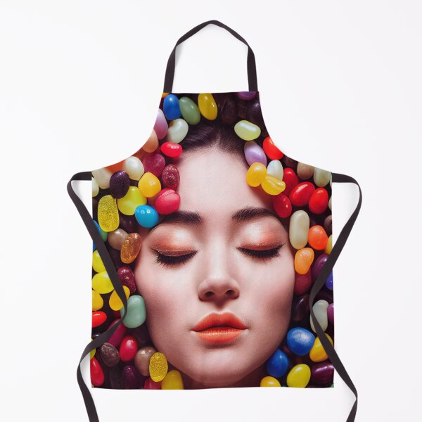 Item preview, Portrait Of A Beautiful Woman With Face Surrounded By Colorful Candy – Midjourney Art– Midjourney Art designed and sold by MadeByRobots.