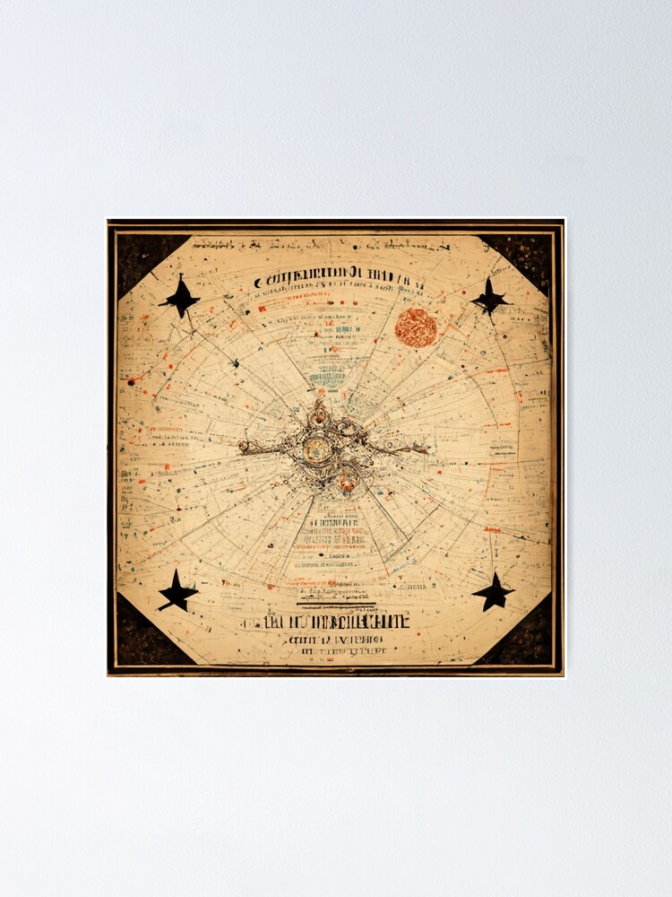 &ldquo;Vintage looking Solar system map rendering&rdquo; Poster for Sale by