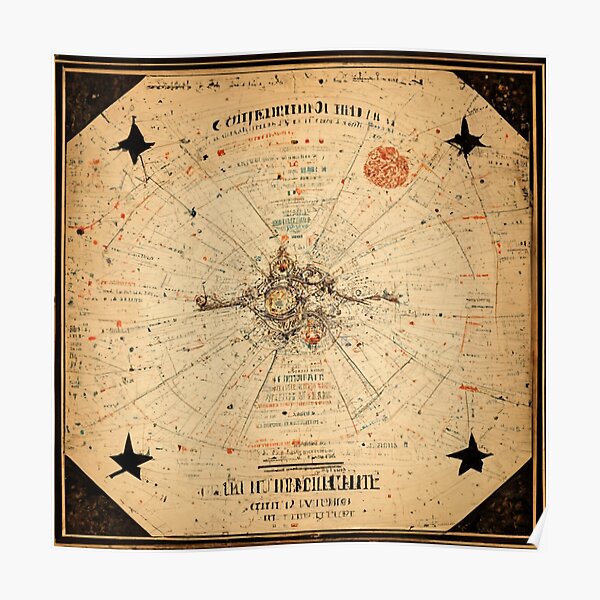 “Vintage looking Solar system map rendering” Poster for Sale by