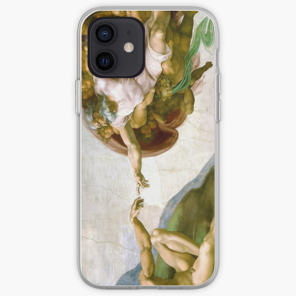The Creation of Adam Painting by Michelangelo Sistine Chapel iPhone Case & Cover