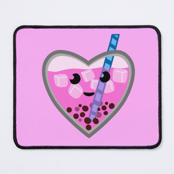 Item preview, Pink Bubble Tea Heart on pink designed and sold by SubtleSplit.