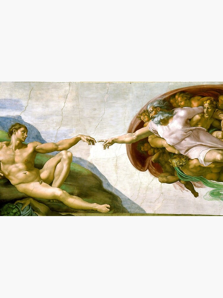 The Creation of Adam Painting by Michelangelo Sistine Chapel by podartist