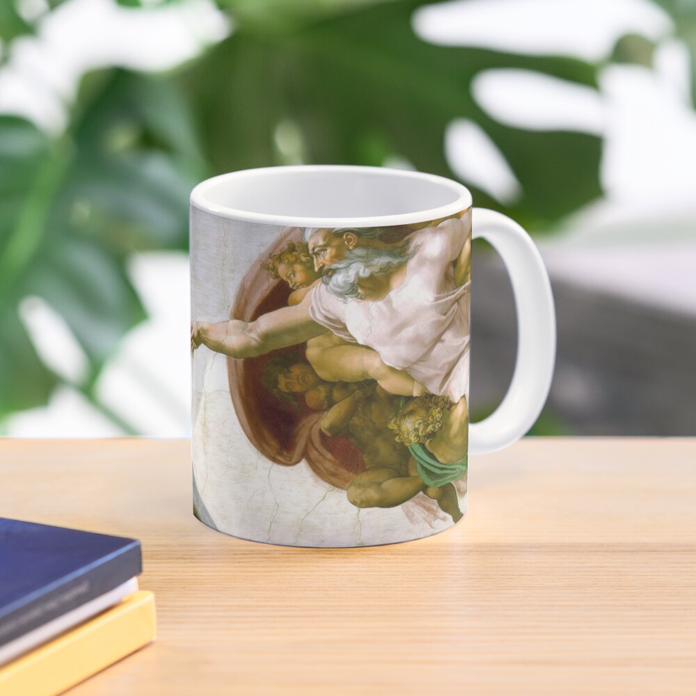 The Creation of Adam Painting by Michelangelo Sistine Chapel Mug
