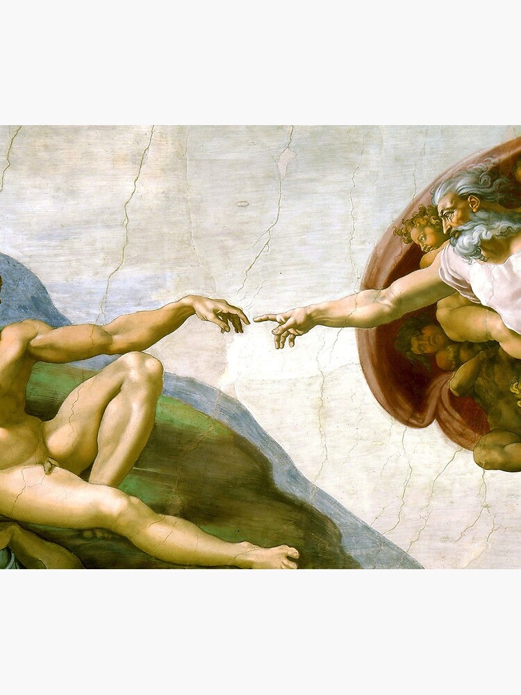 The Creation of Adam Painting by Michelangelo Sistine Chapel by podartist