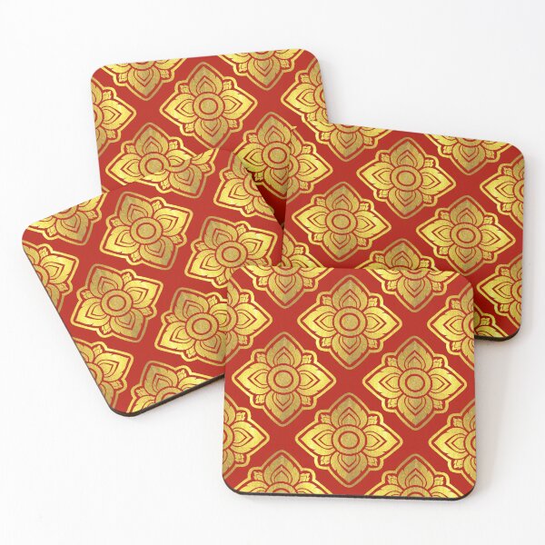Item preview, Pum Kao Bin Thai Seamless Red designed and sold by NUDIDUDITHAI.