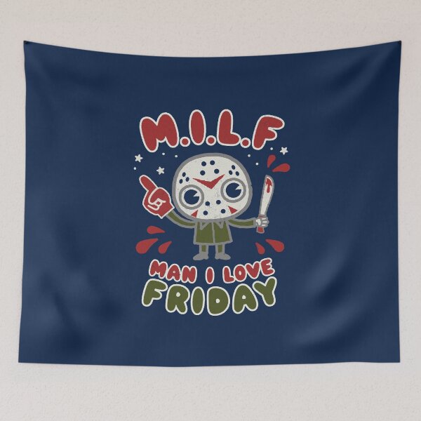 Item preview, Man I Love Friday MILF, Horror Movie pun dad jokes designed and sold by WeirdPunderful.