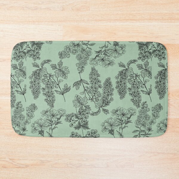 Item preview, Flowers in Aqua  designed and sold by Carolina Jost.