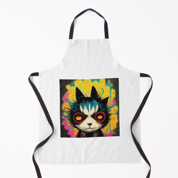 Item preview, punk rock cat colorful paint spray designed and sold by keyd-studio.