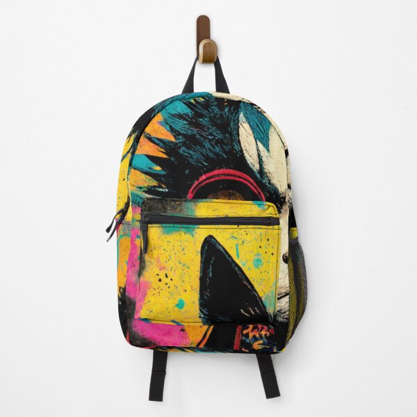 Item preview, punk rock cat colorful paint spray designed and sold by keyd-studio.