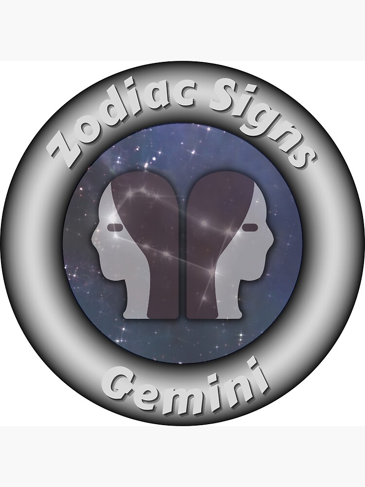 " Gemini in the zodiac chart" Poster for Sale by minu-design | Redbubble