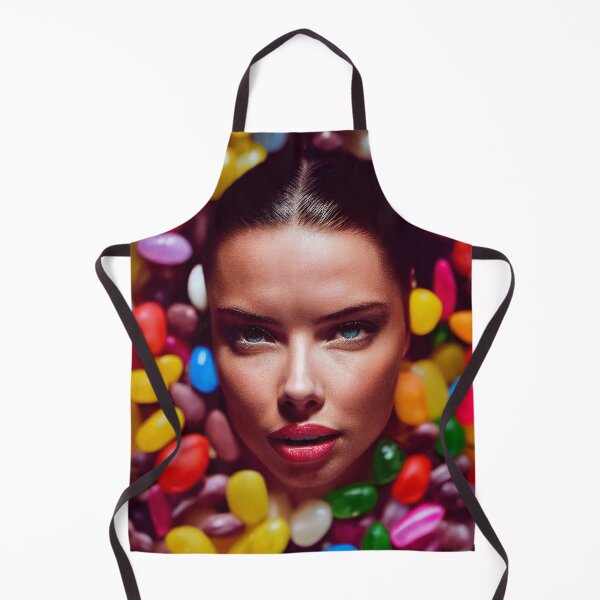 Item preview, Portrait Of A Beautiful Woman With Face Surrounded By Sweet Colorful Candy – Midjourney Art– Midjourney Art designed and sold by MadeByRobots.