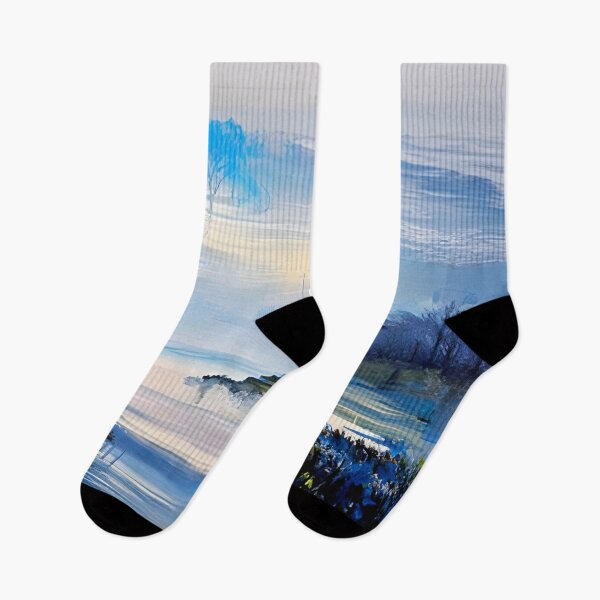 Item preview, Blue Morning Landscape Digital Art  designed and sold by artmanikin.