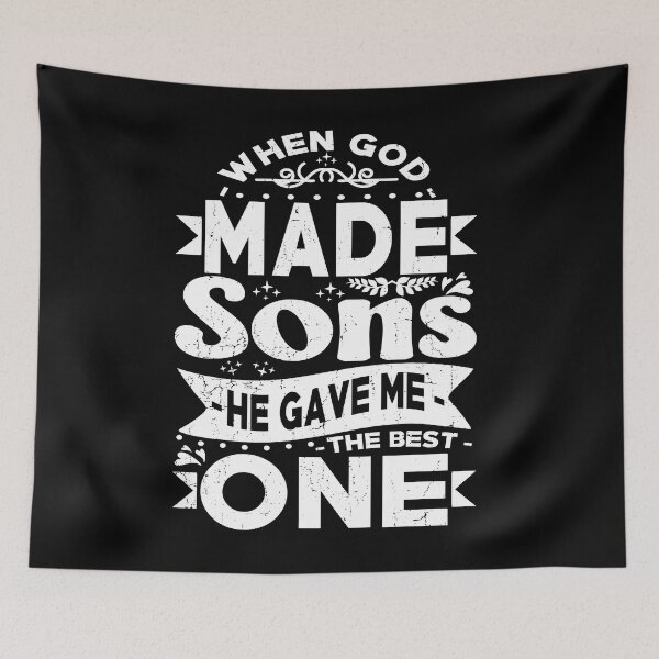Item preview, When God made Sons He gave me the Best One  Funny Vintage Gift For Son Stepson Son in Law designed and sold by YAHIA-14.