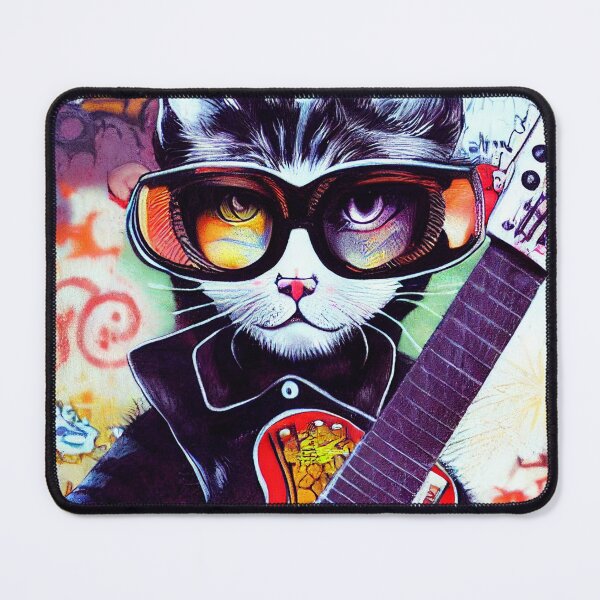 Item preview, cat colorful graffiti and guitar designed and sold by keyd-studio.