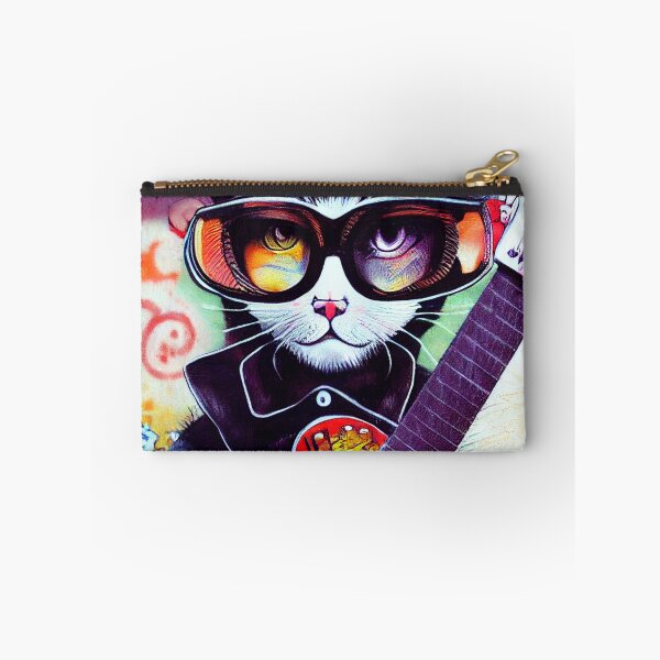Item preview, cat colorful graffiti and guitar designed and sold by keyd-studio.