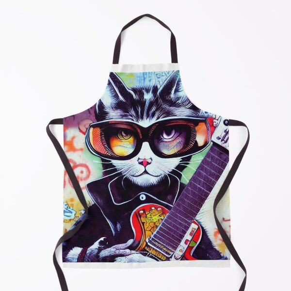 Item preview, cat colorful graffiti and guitar designed and sold by keyd-studio.