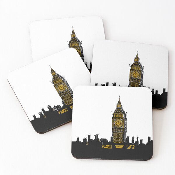 Item preview, Big Ben y tejados de Londres Silhouette designed and sold by Maddy Bennett.
