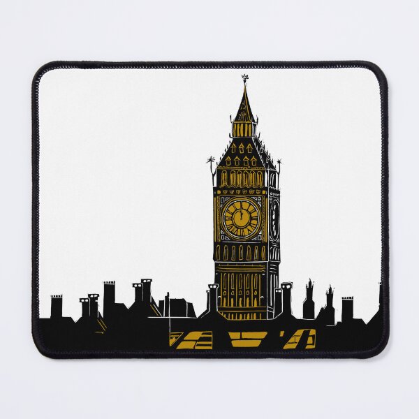 Artikelvorschau, Big Ben und die Dächer von London Silhouette entworfen und verkauft von Maddy Bennett.