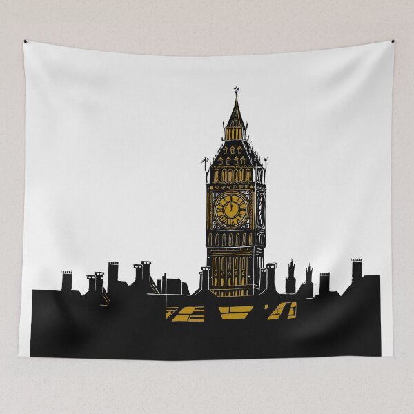 Item preview, Big Ben and rooftops of London Silhouette designed and sold by Maddy Bennett.